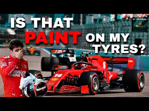 Video | Leclerc full team radio about weird paint on the tyre!