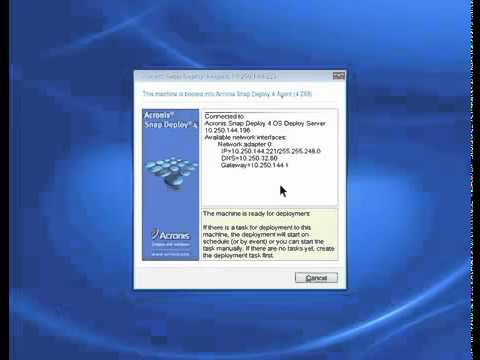 how to create an image with acronis snap deploy