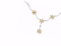 3 3/8 Carat Citrine Sterling Silver Floral Necklace