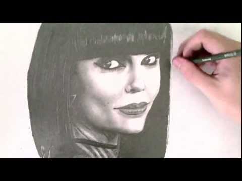 how to draw a portrait of jessie j