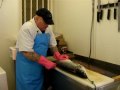 Salmon filleting at Taylor Seafood