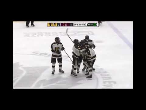 Liam (#6 White) scores a goal against Edge at CSSHL U17 Prep Playoffs 2023