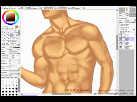 Adam. Medical illustration tutorial (NO nude)