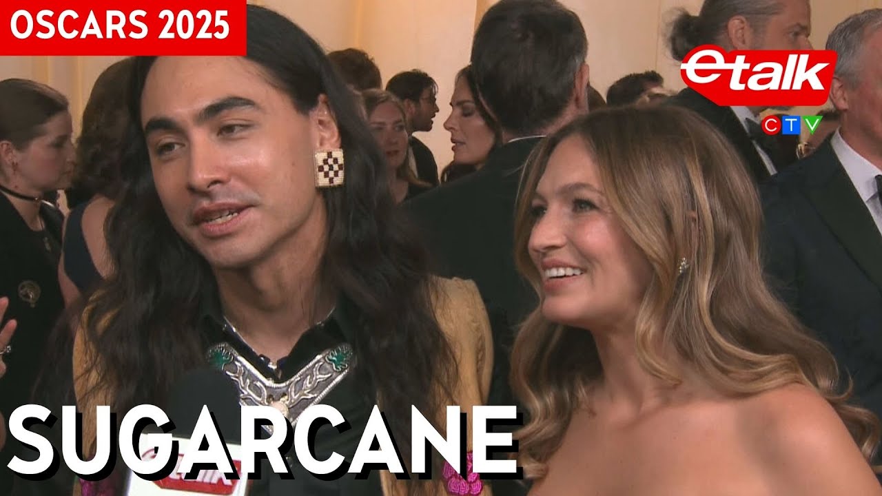 ‘Sugarcane’s Julian Brave NoiseCat and Emily Kassie share advice from Lily Gladstone | Oscars 2025