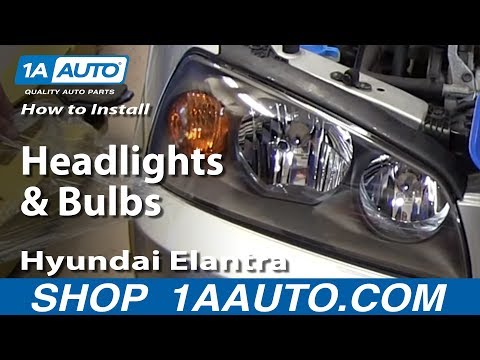 How To Install Replace Change Headlights and Bulbs 2001-06 Hyundai Elantra