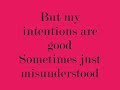 Hannnah Montana-Nobodys Perfect-Lyrics Hannnah Montana-Nobodys Perfect-Lyrics