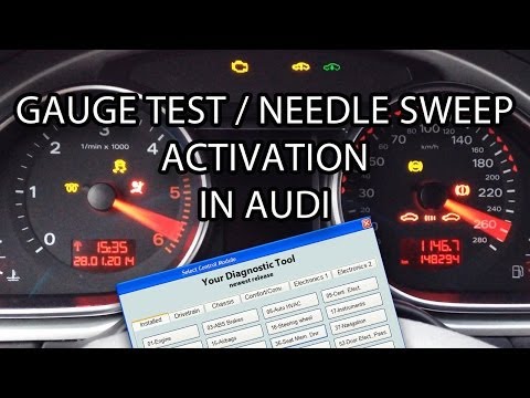 How to activate Audi needle sweep / gauge test (VCDS VAG-COM VAS) A1 A3 A4 A5 A6 A7 A8 Q7 2008+