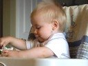 Maxwell Eating Yogourt