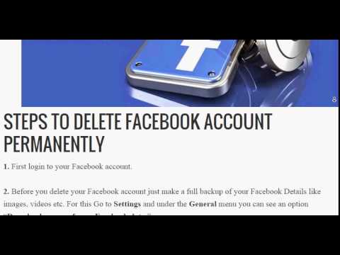 how to delete facebook account p