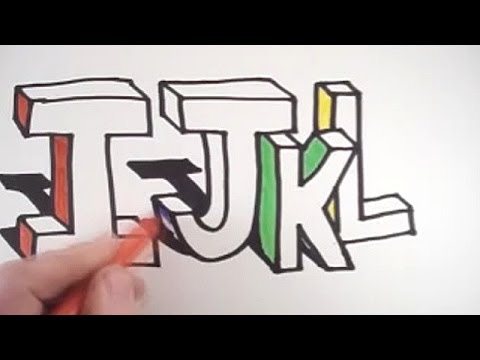 how to draw the letter b in 3d