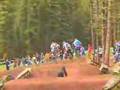 Mountain cross racer flies into tree - bike, crash, drew powers, mountain bike, mountain cross, painful, tree