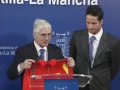Barreda en un encuentro con el tenista toledano Feliciano López