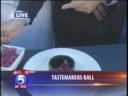 Alicia Seibert-Whitney and Chef Chip from Blue & Blue Steakhouse on Fox 5 news featuring the lobster salad that will be made at the Tastemaker's Ball in San Diego 2008.