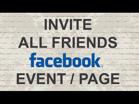 how to i invite all friends to facebook event