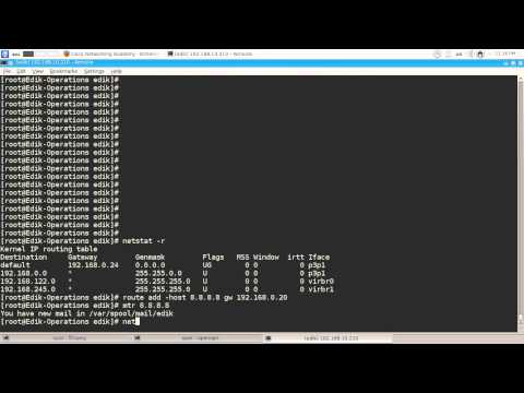 how to add route in linux