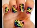 Lisa Frank Inspired Nail Series - Rainbow Crackle