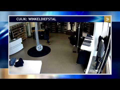 Brutale schoenendief Cuijk vastgelegd op camera