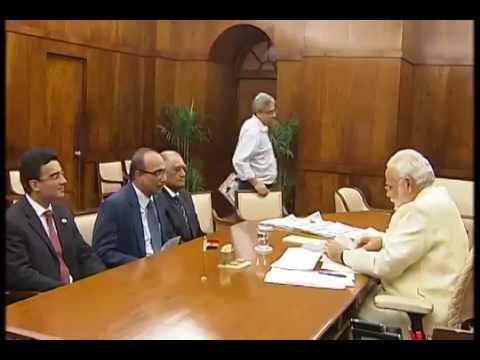 meets - A five-member delegation led by the Vice-Chairman, Aga Khan Foundation, Shri Gulam Rahimtoola calls on the Prime Minister, Shri Narendra Modi, in New Delhi on July 24, 2014.