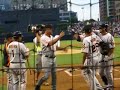 Barry Bonds from behind home plate!s