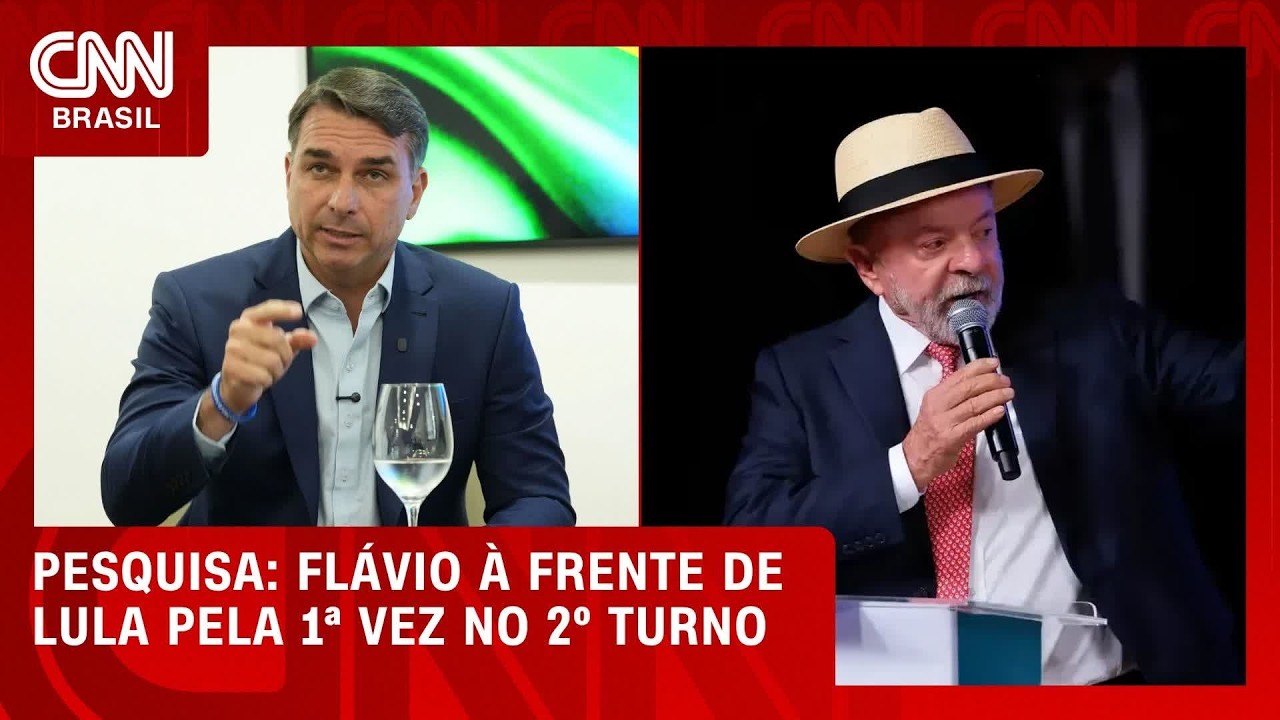 Quaest: Flávio aparece à frente de Lula pela 1ª vez no 2º turno | LIVE CNN