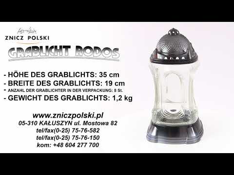 Grablicht schön RODOS SREBRO NIEMCY SILVER schöne kerze Souvenir auf dem Grab Herz der Erinnerungen