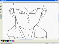 Speed Drawing: SSJ3 Son Goku (MS Paint)
