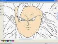 Speed Drawing: SSJ3 Son Goku (MS Paint)