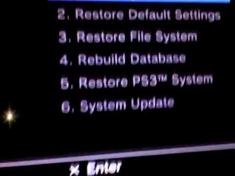 how to reset ps3