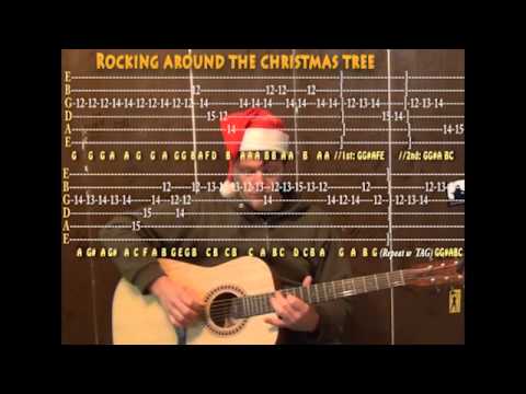 Rocking Around The Christmas Tree (Christmas) Lead Guitar Cover Lesson with TAB