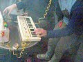 playing brilliant new techno song.