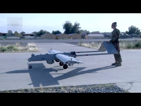 UAV - Footages of UAS Plt, B co, 1 BSTB, doing pre-checks, catching and launching the AAI RQ-7 Shadow unmanned aerial vehicle shadow. Video by Sgt. Brittany Armstr...
