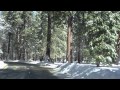 Approaching Yosemite Valley after snowfall