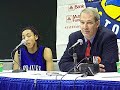 press conference with hl bourgeois athletic director and head basketball coach andrew caillouet along with #15, braves point guard junior stevie howard, comment on the 77-55 loss, saturday, march 8, in the lafayette cajundome