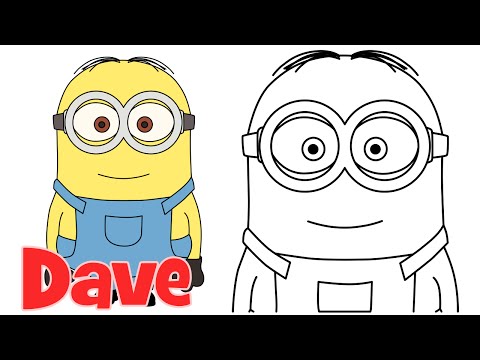 video-linktoworks-How to draw Minions Dave step by step easy drawing for ...