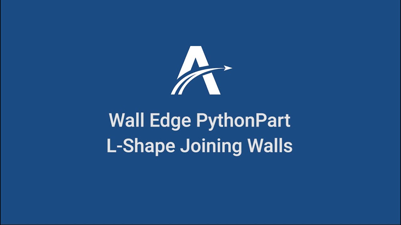 04. L-Shape Joining Walls | Wall Edge PythonParts in ALLPLAN