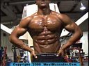 Bodybuilder Brent Kutlesa trains, poses pecs