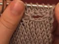 Knitting one-row button holes
