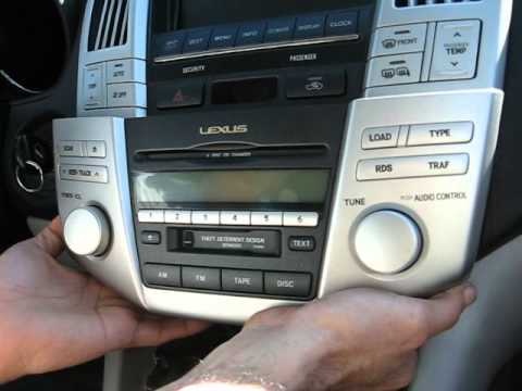 How to Remove Navigation Display / Radio CD Changer from Lexus RX330 2003 for Repair.