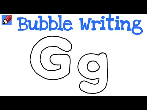 how to draw the letter p in bubble letters