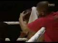 Chris Johnson v Gurkan Ozkan  Head kick splits head 
