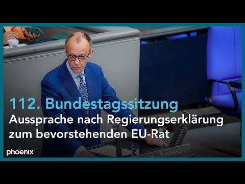Aussprache im Bundestag zur Regierungserklrung zum EU-Rat u.a. mit Friedrich Merz (CDU/CSU) am 22.06.23