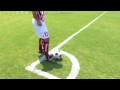 The soccer corner kick is a very advantageous way of trying to score a goal. Learn how to perform an inswinging corner kick properly from a professional soccer head coach in this sports video.