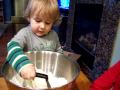 We decided to make some short bread cookies so that we knew what was in the cookie or should I say not in the cookie! We didn't want any forms of corn or milk. It turned out to be pretty fun and funny!