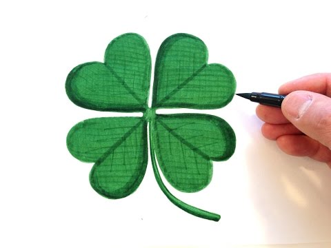 video-linktoworks-How to Draw a Four Leaf Clover