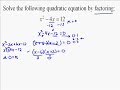 A110.2 Solving Quadratic Equations by Factoring A110.2 Solving Quadratic Equations by Factoring