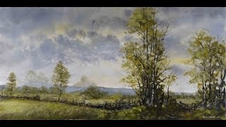 Birch Lane - Time Lapse Painting