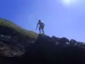Me jumping into Blue Pool