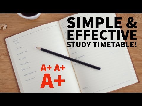 how to draw up a study timetable