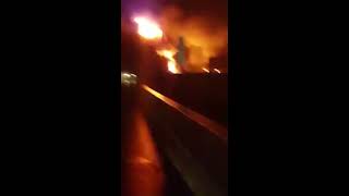 Oil Tanker Explodes on I-95 in Baltimore