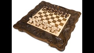 Резные нарды и шахматы «Корона»